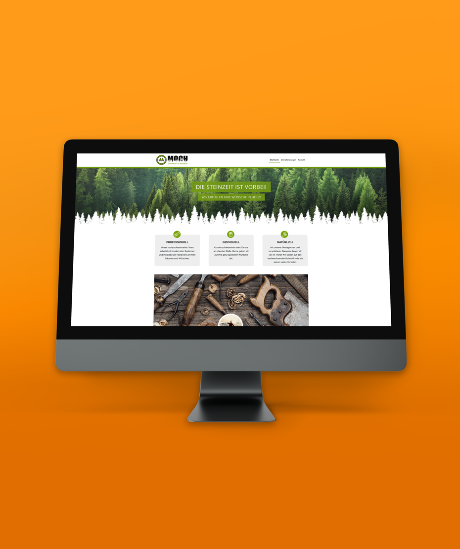 Webportal Entwicklung "Zimmerei Moch"