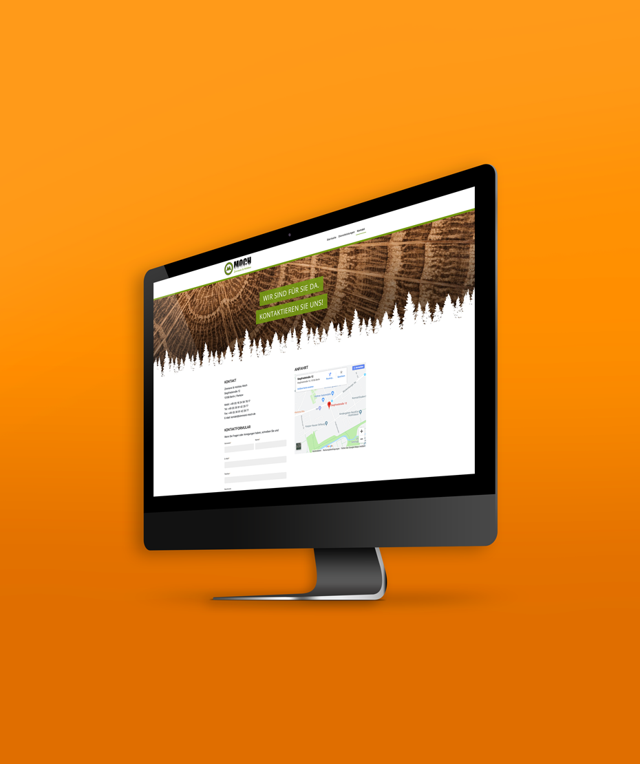 Webportal Entwicklung für "Zimmerei Moch"