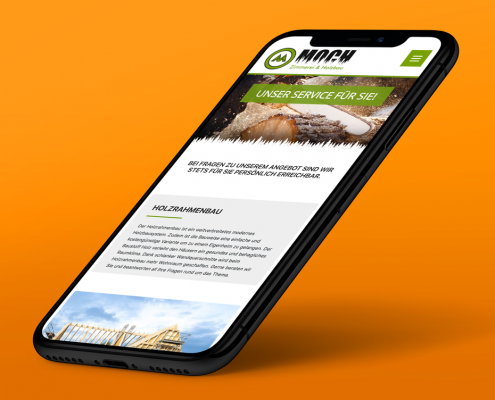 Webdesign für "Zimmerei Moch"