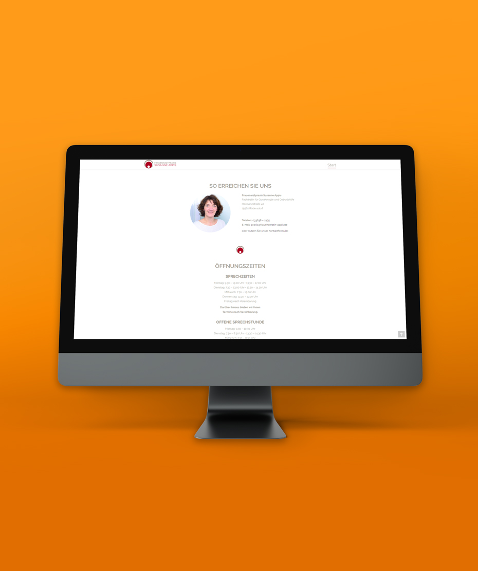 Webseiten-Gestaltung für Praxis "Appis"