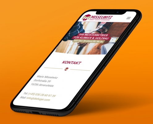 Programmierung einer Webseite im Responsive-Design für "Misselwitz"