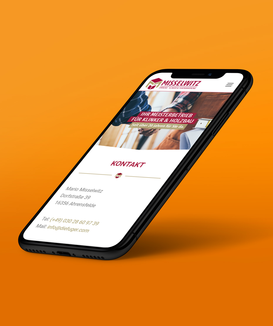 Programmierung einer Webseite im Responsive-Design für "Misselwitz"