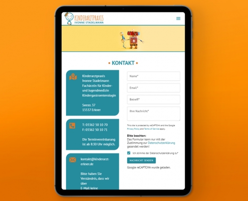 Entwurf & Design einer Internetseite für Ärztin "Stadelmann"