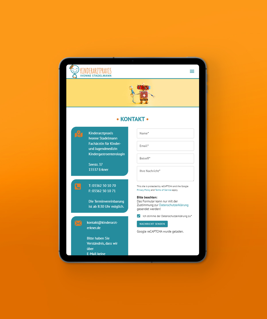 Entwurf & Design einer Internetseite für Ärztin "Stadelmann"