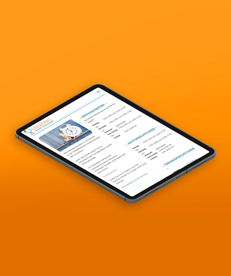 Entwurf & Design einer Internetseite für Praxis "Stadelmann"