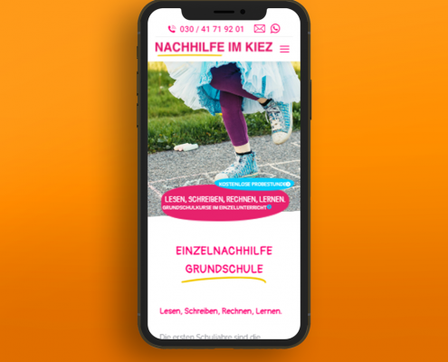 Webdesign für "Nachhilfe Im Kiez"